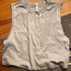 Lululemon NEW LIGHT DYE Gray Sleeveless Women's CROP TANK NEW no tags